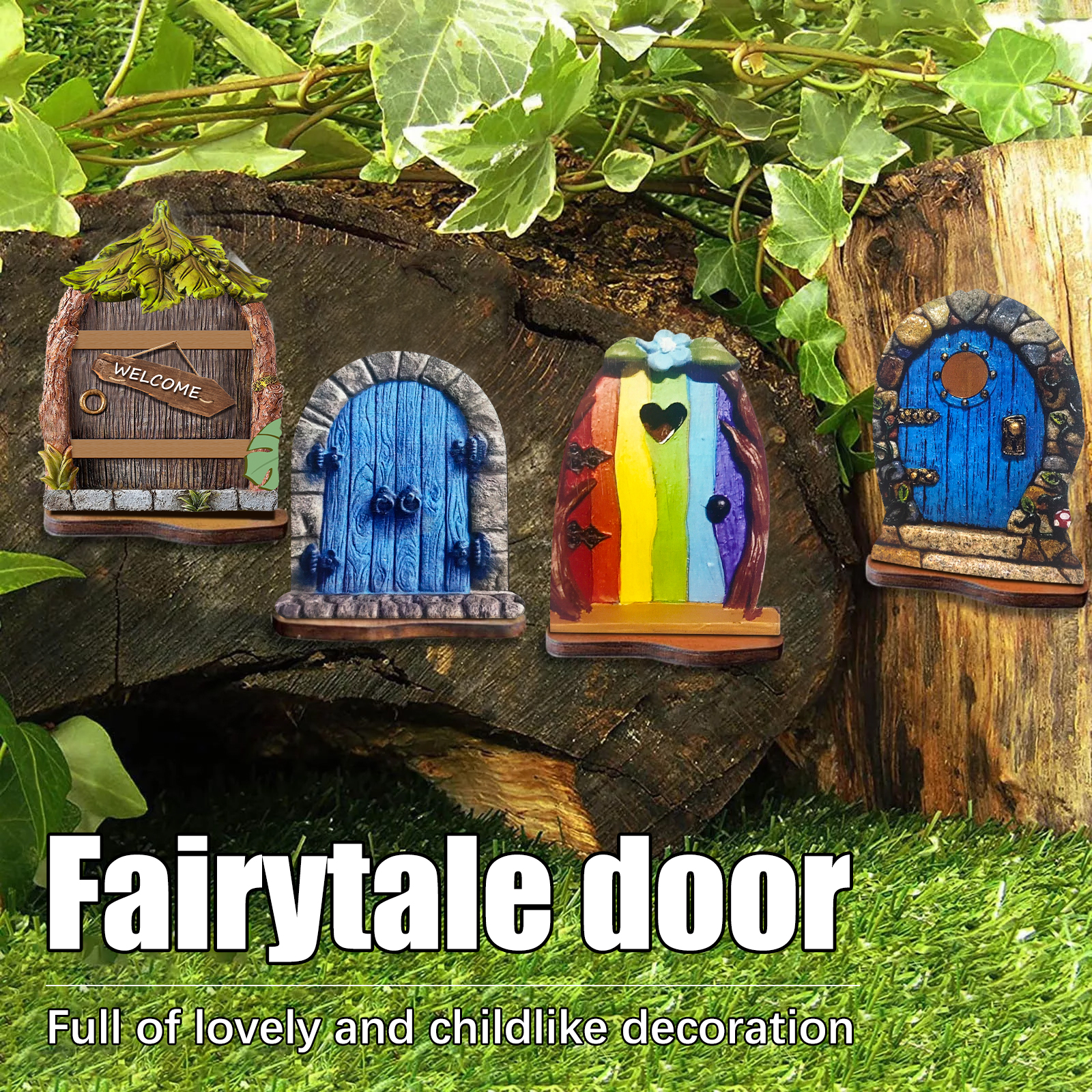 Miniature Fairy Doors for Tree - مراجعة Kids Outdoor Fairy Garden وسعره