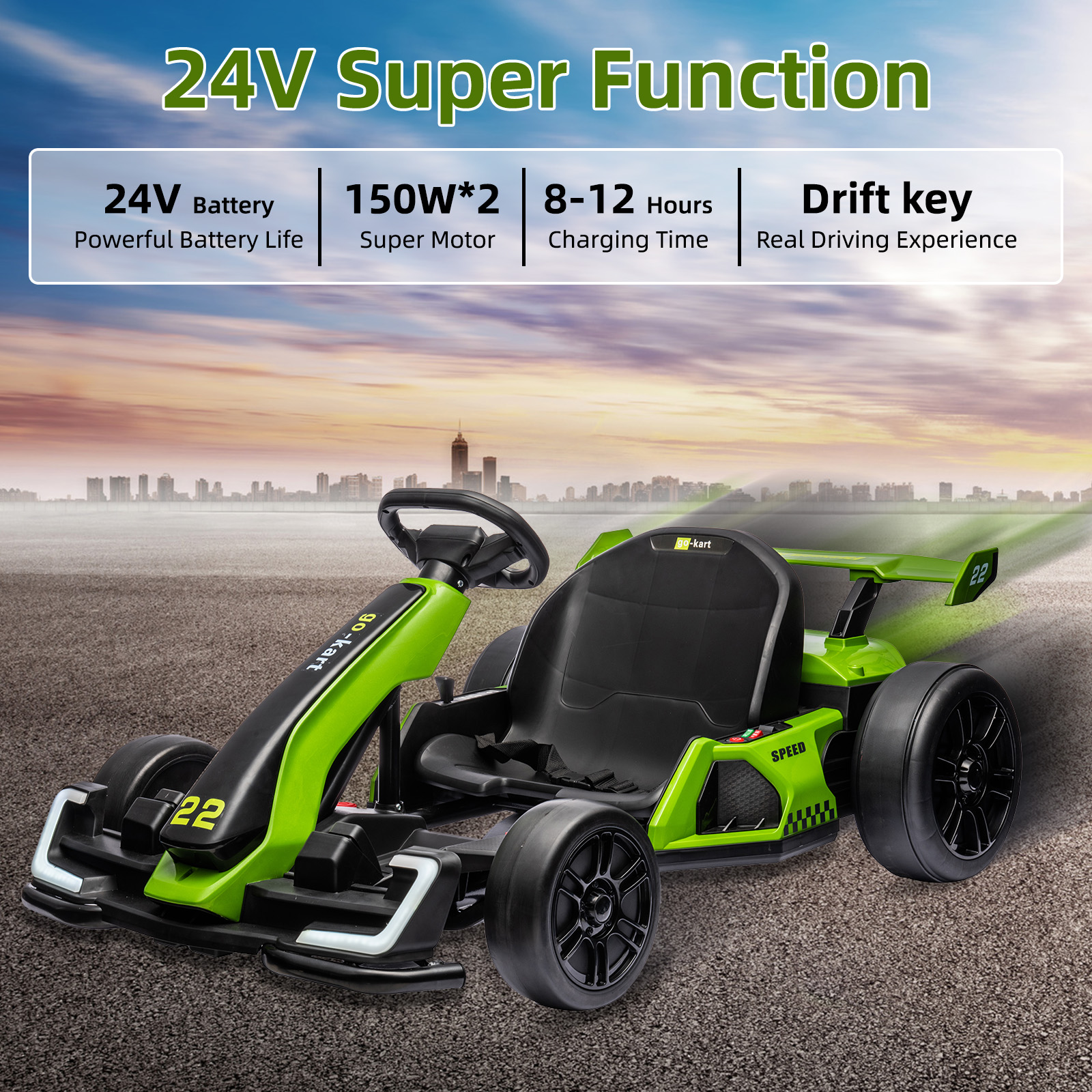 24V Kids Electric Go Kart with - مراجعة Kids Outdoor Ride On وسعره