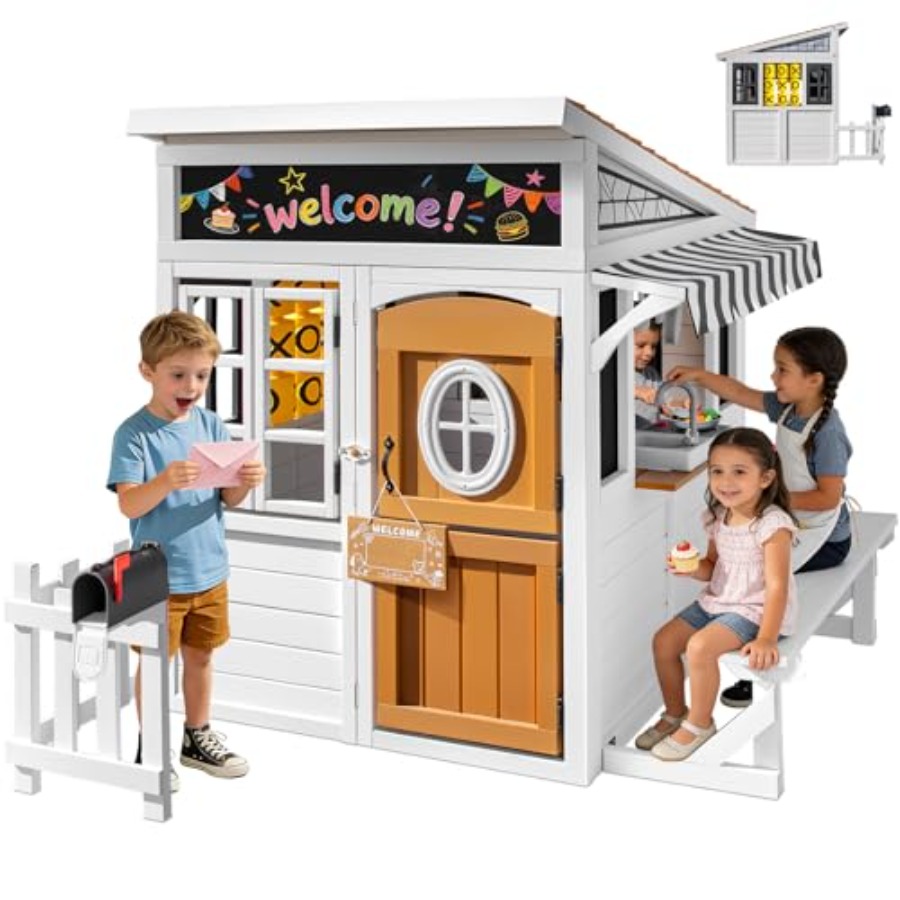 Outdoor playhouse for kids 3-1 - مراجعة Kids Outdoor Chalkboard وسعره
