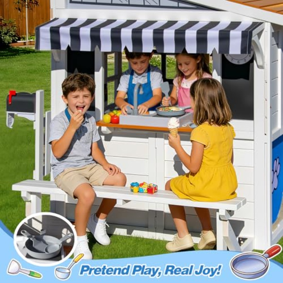 Outdoor playhouse for kids 3-1 - مراجعة Kids Outdoor Chalkboard وسعره