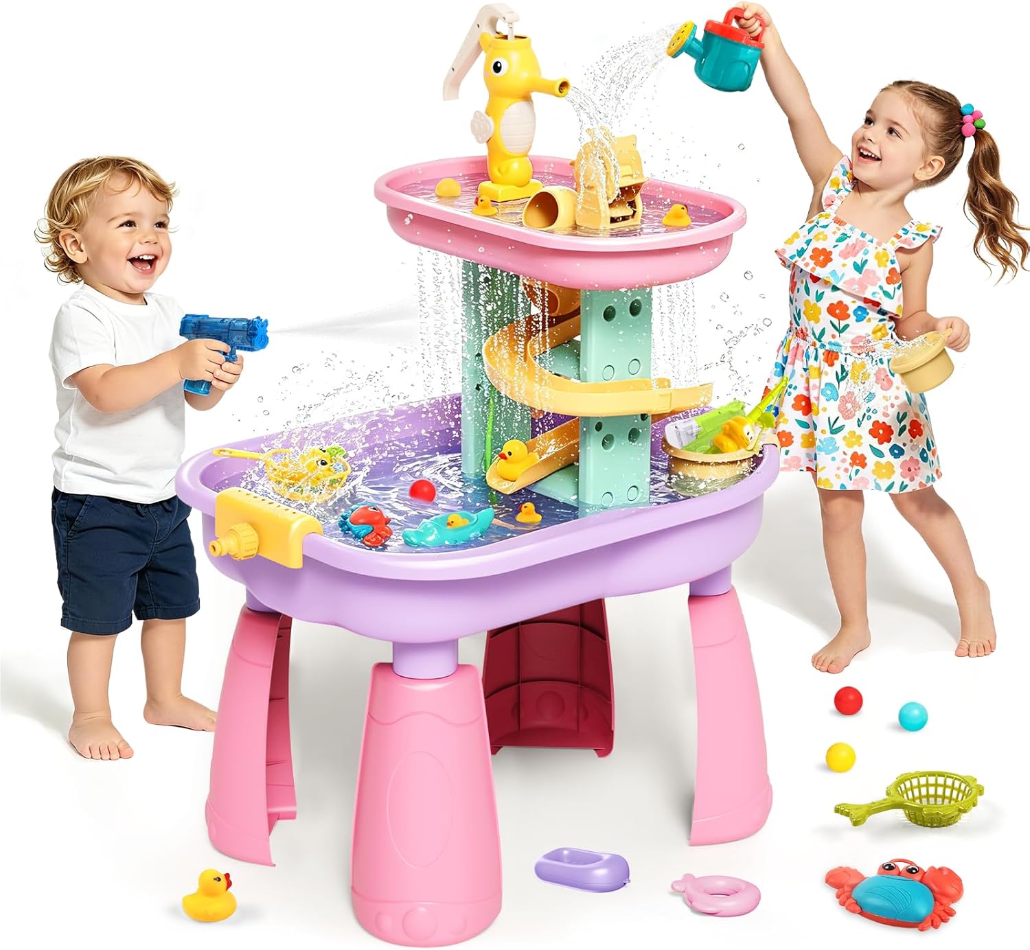 Kids Sand & Water Table with 2 - مراجعة Kids Outdoor Water Table وسعره