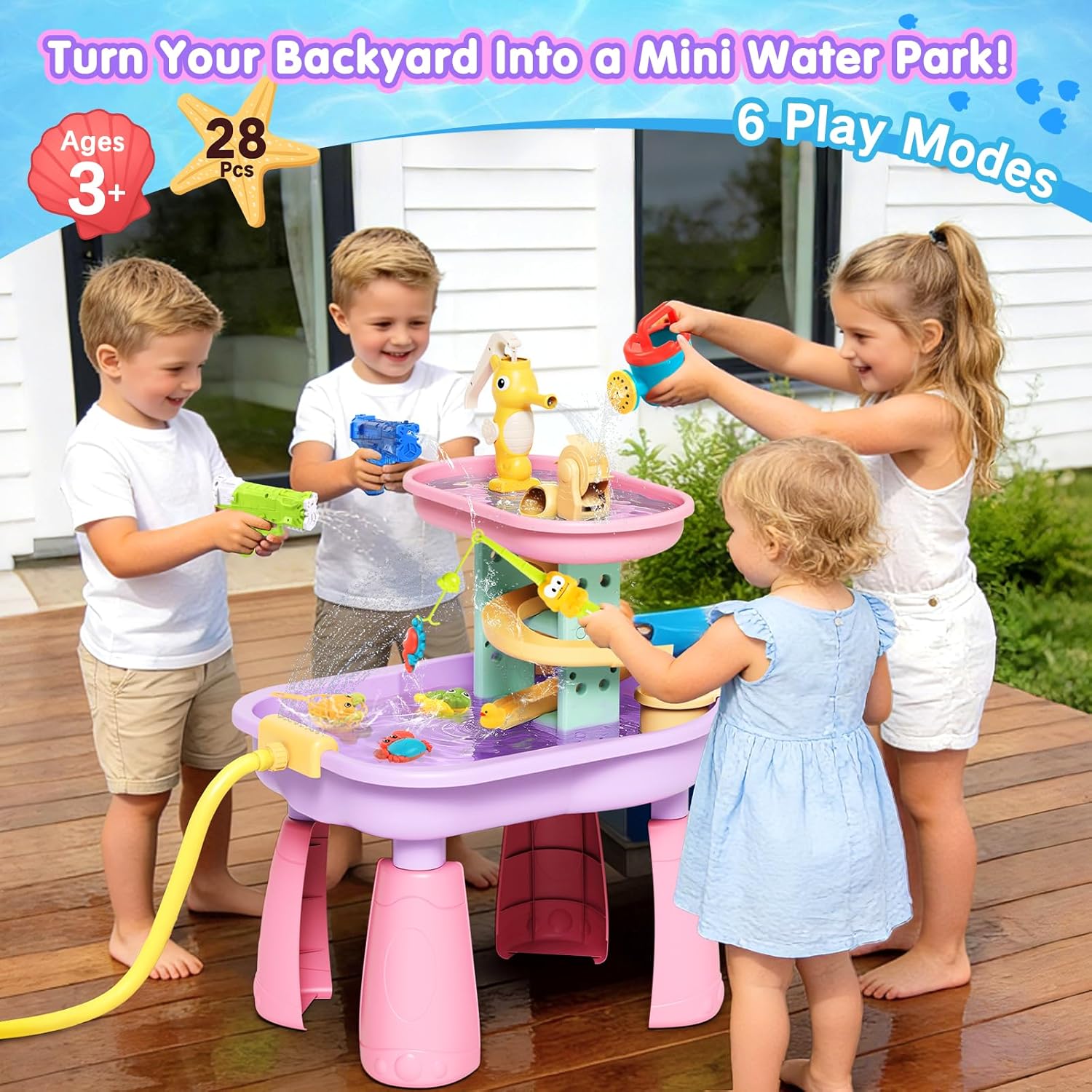Kids Sand & Water Table with 2 - مراجعة Kids Outdoor Water Table وسعره
