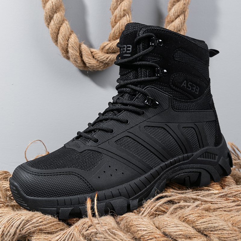 Men Tactical Boots Lace Up Des - مراجعة Kids Outdoor Jumping وسعره