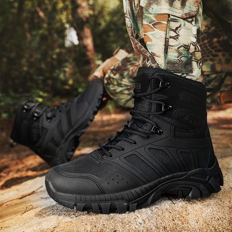 Men Tactical Boots Lace Up Des - مراجعة Kids Outdoor Jumping وسعره