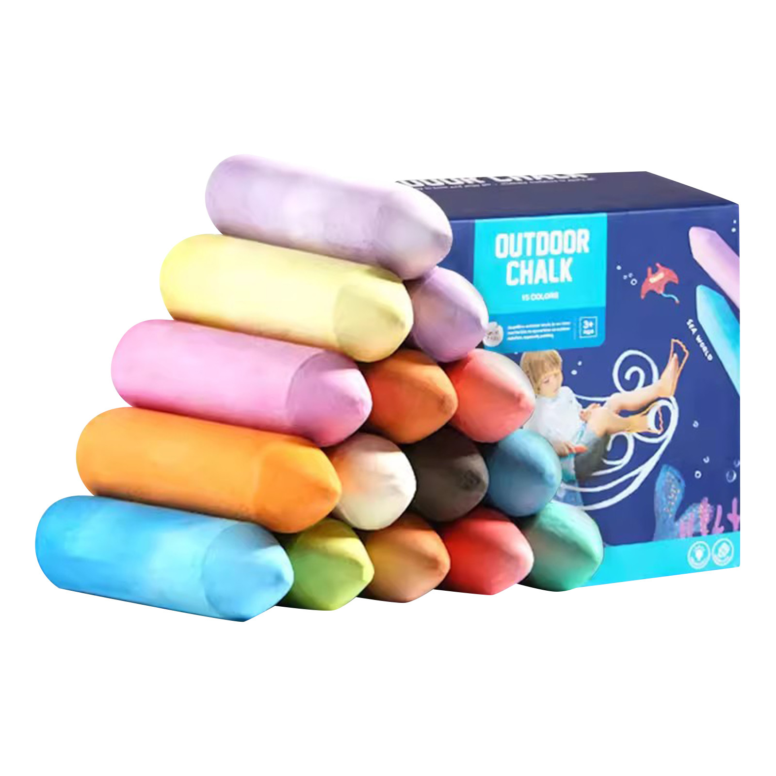 Washable Jumbo Sidewalk Colors - مراجعة Kids Outdoor Chalkboard وسعره
