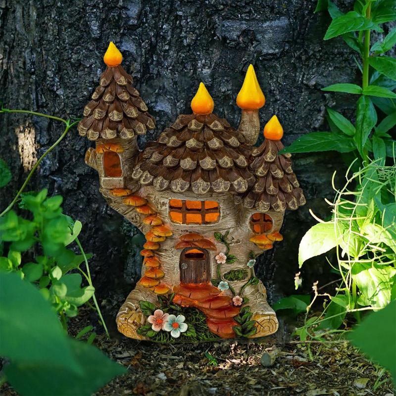 Fairy Garden House Wooden Tree - مراجعة Kids Outdoor Fairy Garden وسعره