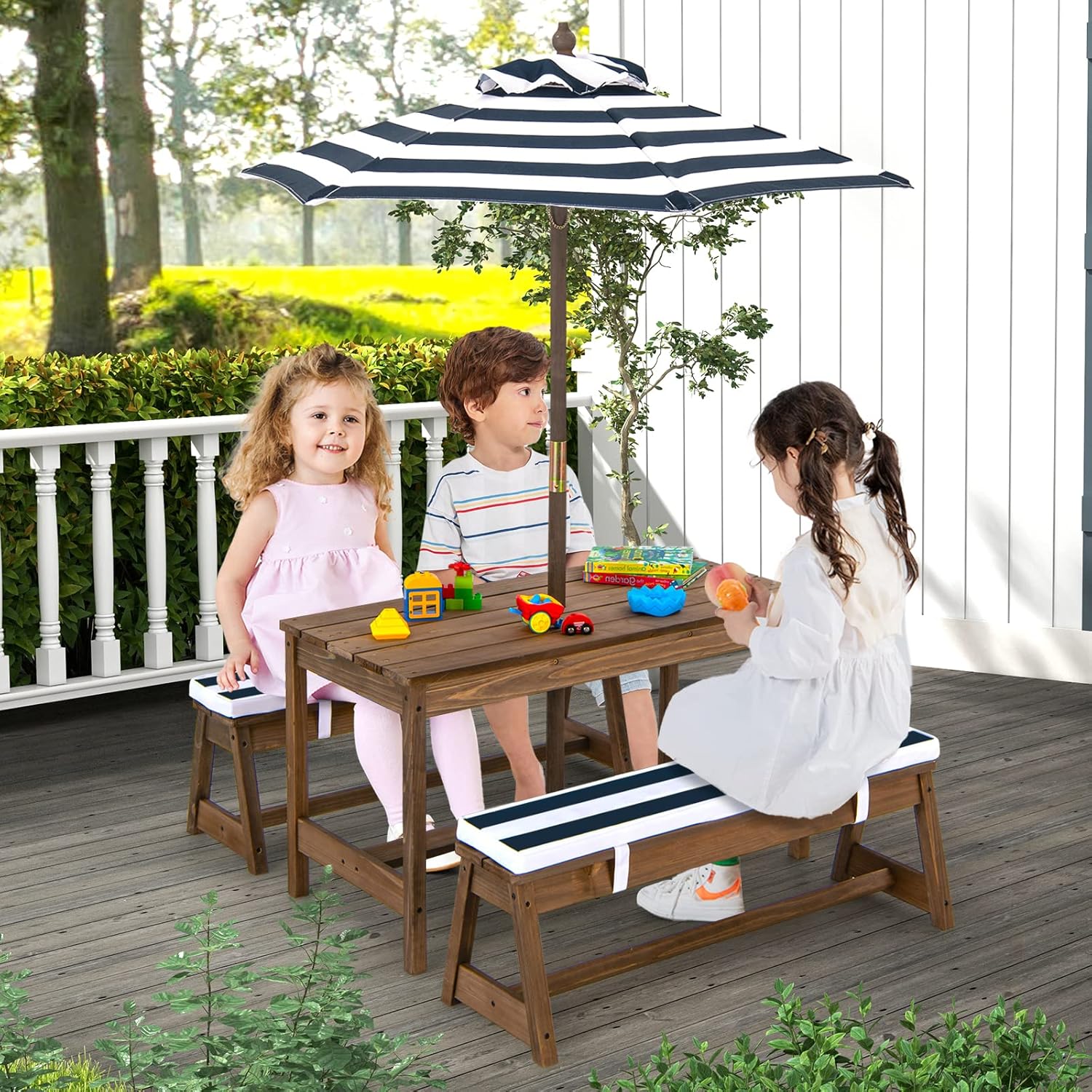 Height Adjustable Wooden Kids  - مراجعة Kids Outdoor Umbrella وسعره