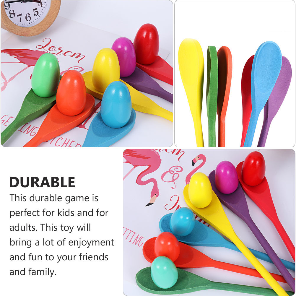 4Set Balance Game Egg Spoon Ra - مراجعة Outdoor Games For Kids وسعره