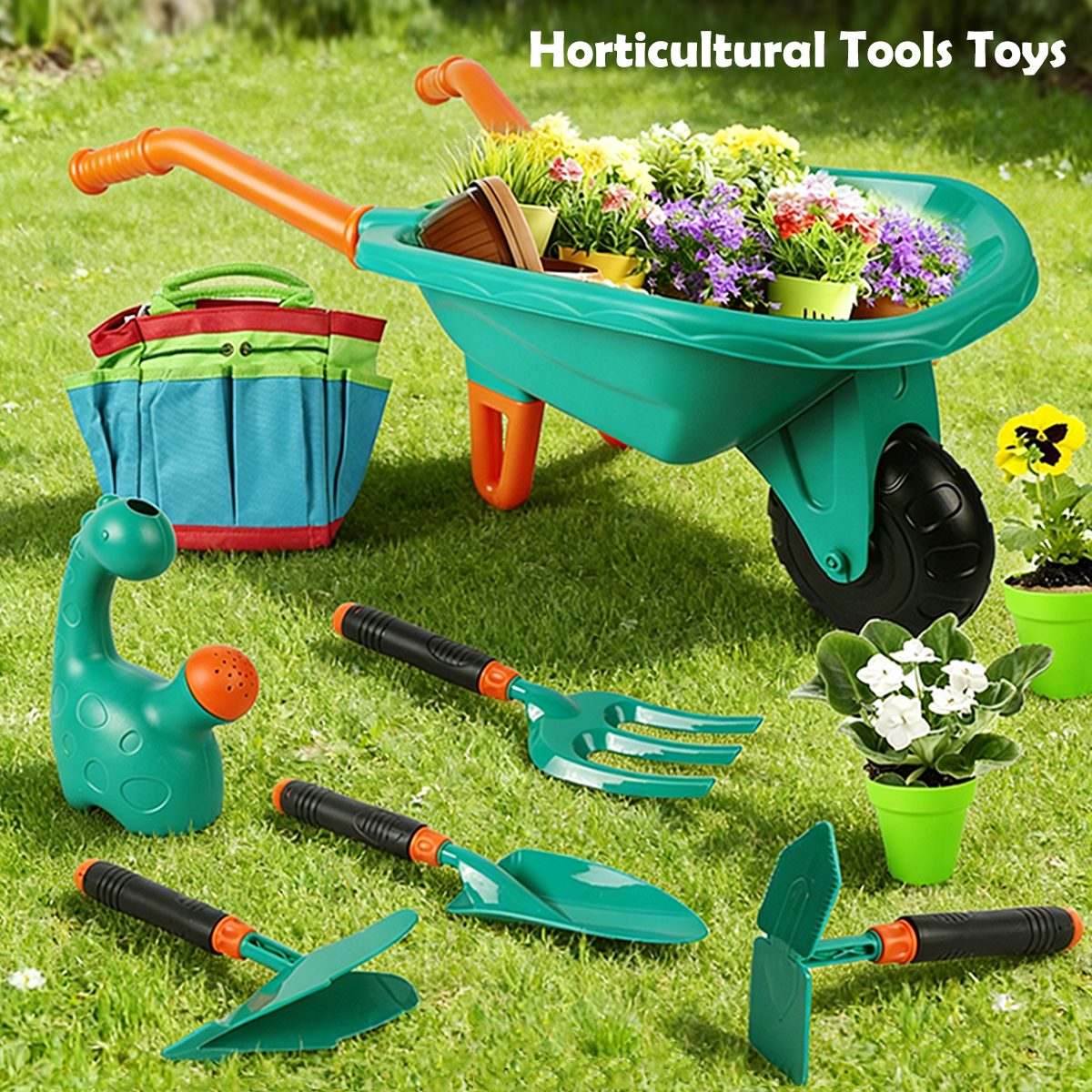 Gardening Tool Set Toys for ki - مراجعة Kids Outdoor Garden Set وسعره