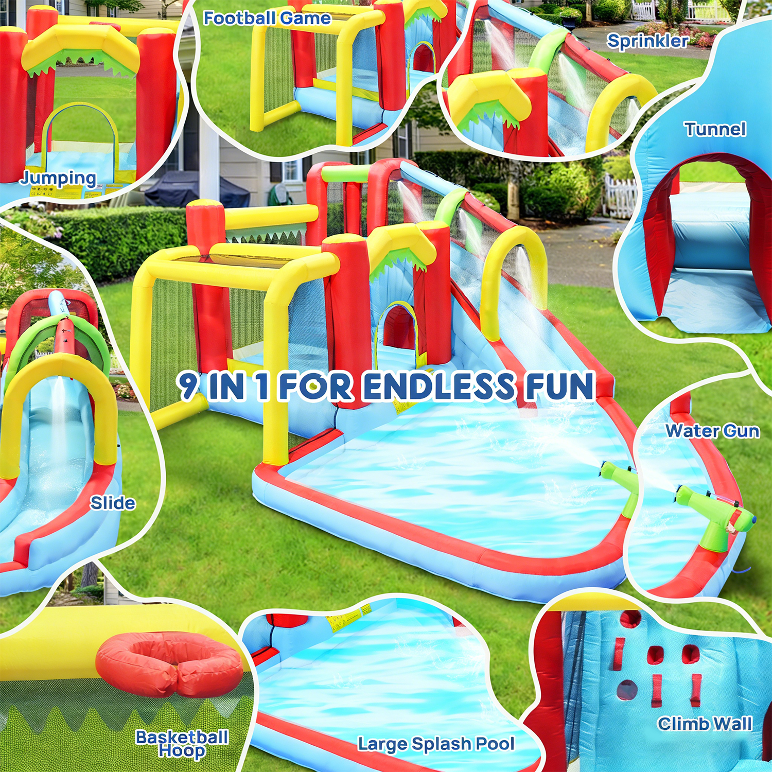7in1 Inflatable Water Slide Pa - مراجعة Kids Outdoor Park وسعره