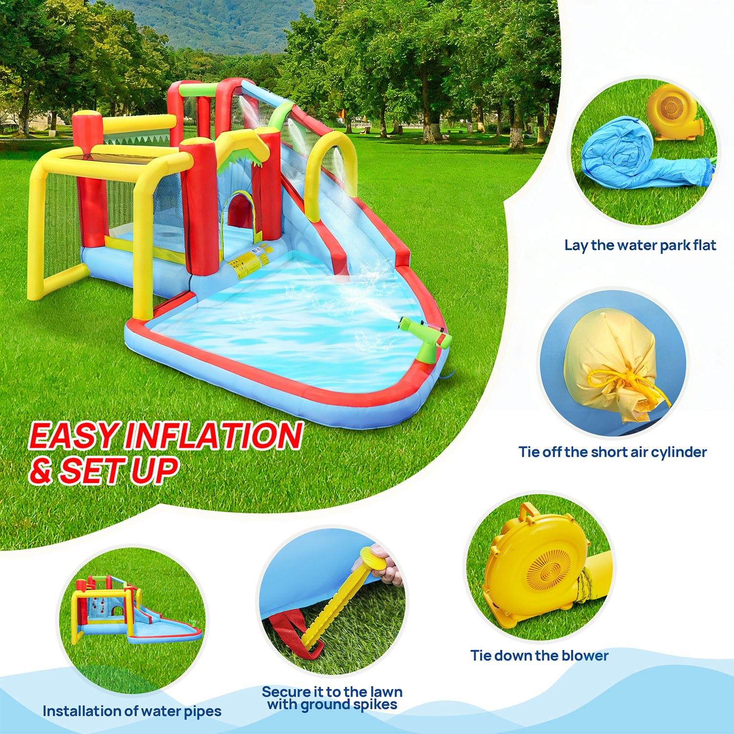 7in1 Inflatable Water Slide Pa - مراجعة Kids Outdoor Park وسعره