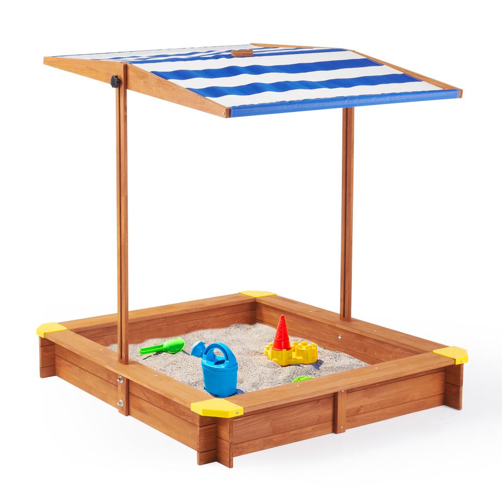 Wooden Kids Picnic Table, Sand - مراجعة Kids Outdoor Umbrella وسعره