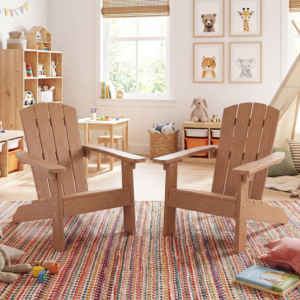Kids Adirondack Chair, AllWeat - مراجعة Kids Outdoor Adirondack Chair وسعره