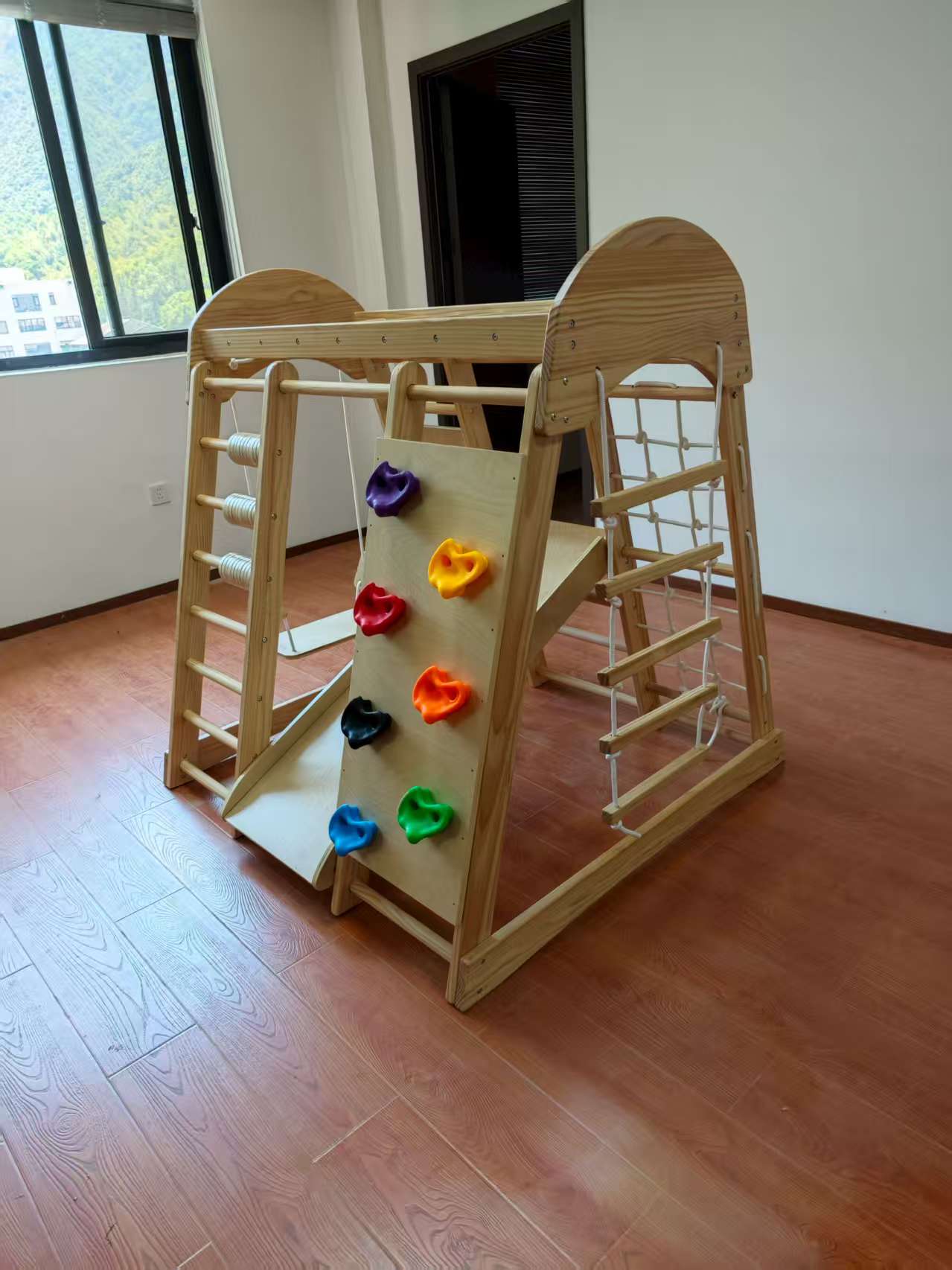 Wooden Kids Climbing Frame Lad - مراجعة Kids Outdoor Climbing Frame وسعره