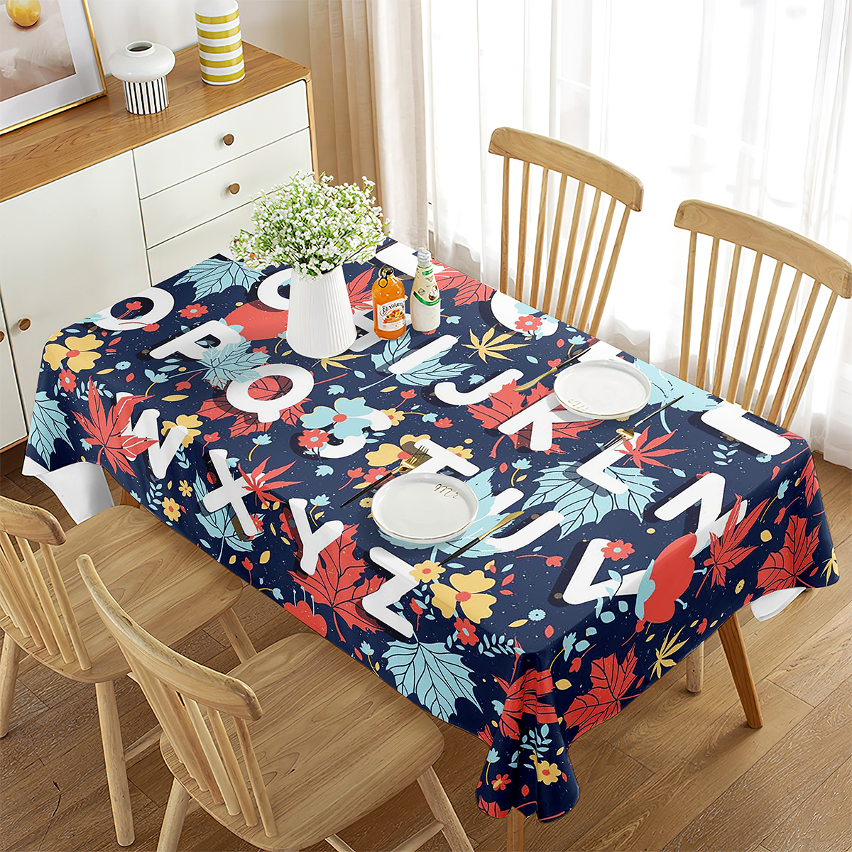 Alphabet Tablecloth Alphabet L - مراجعة Kids Outdoor Dining Table وسعره