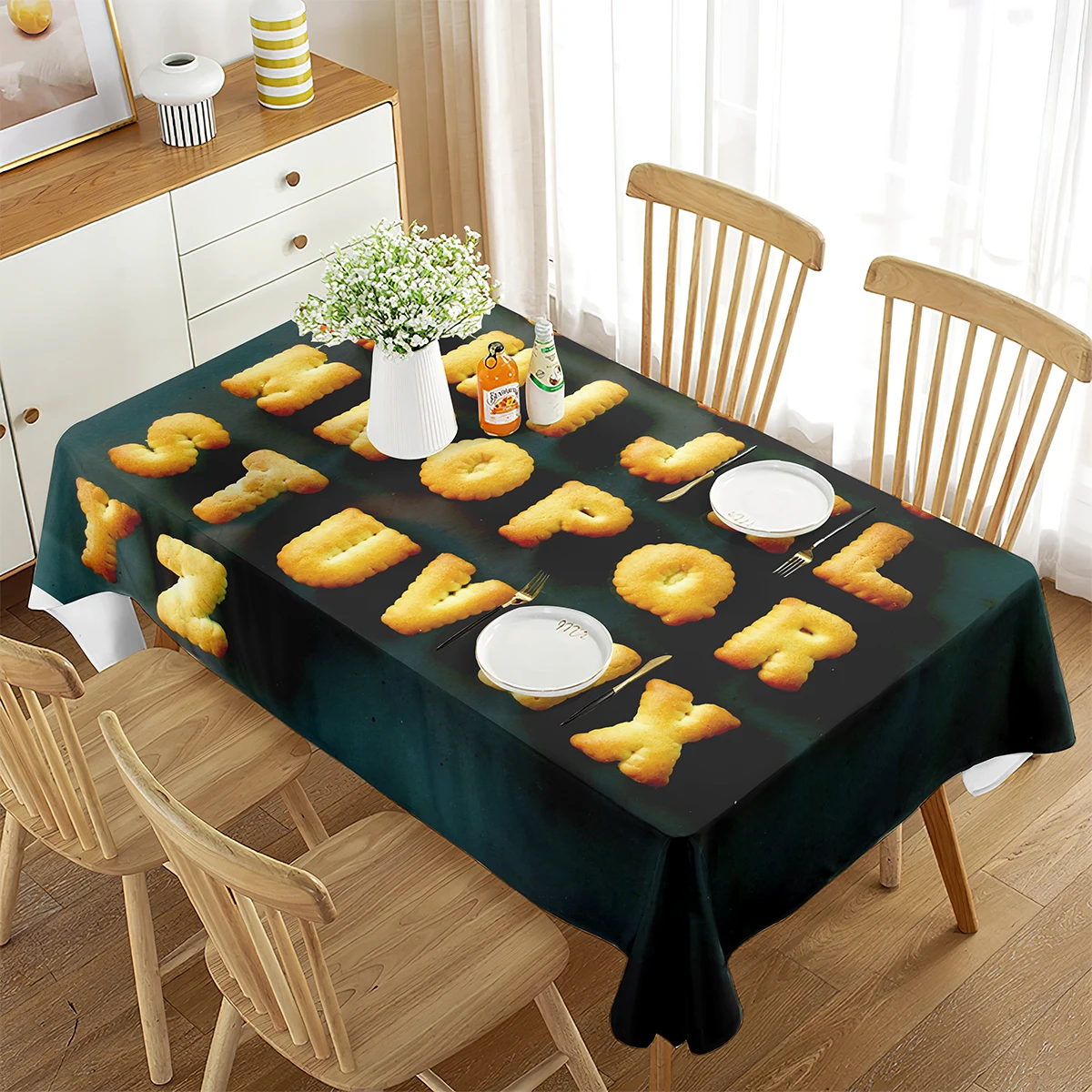 Alphabet Tablecloth Alphabet L - مراجعة Kids Outdoor Dining Table وسعره