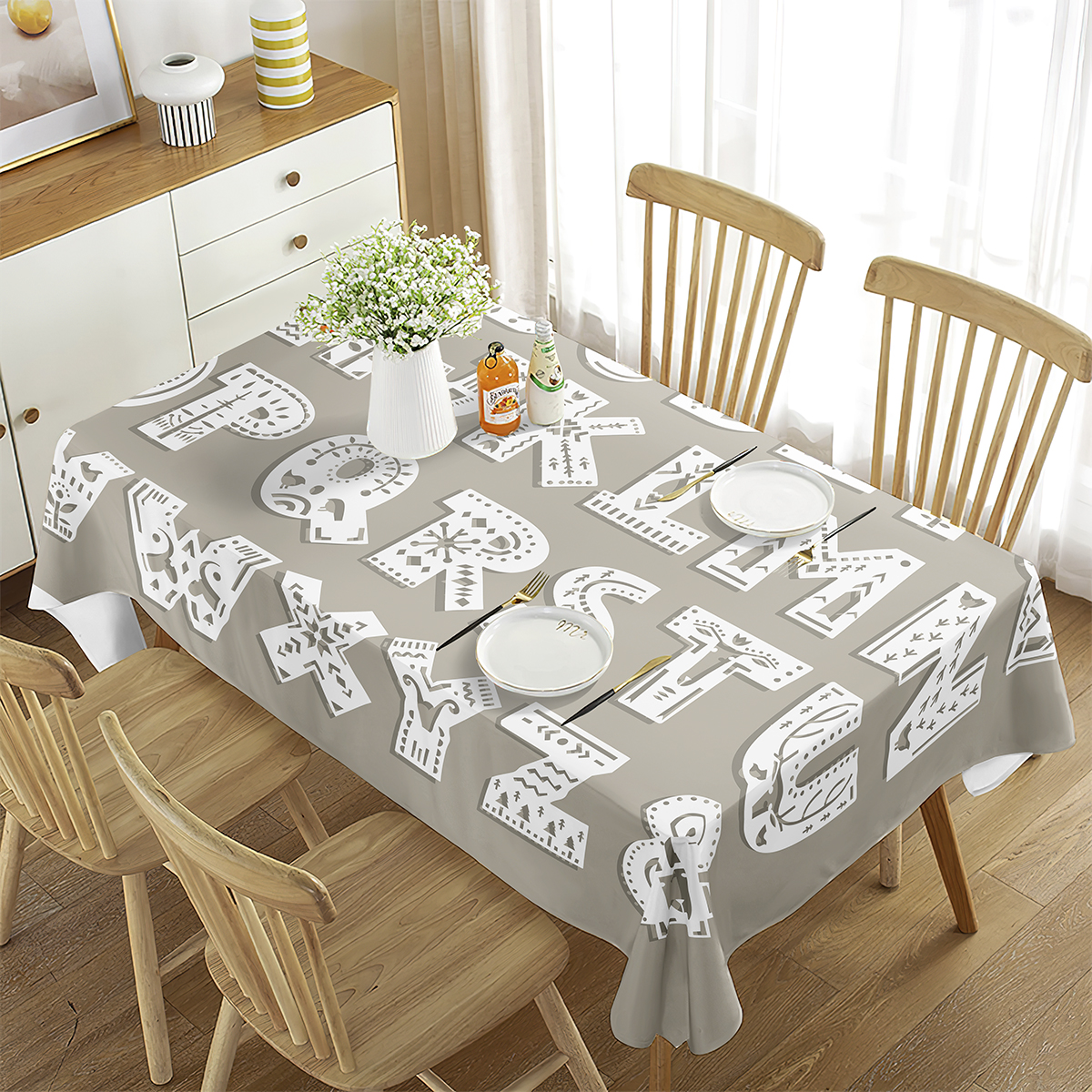 Alphabet Tablecloth Alphabet L - مراجعة Kids Outdoor Dining Table وسعره