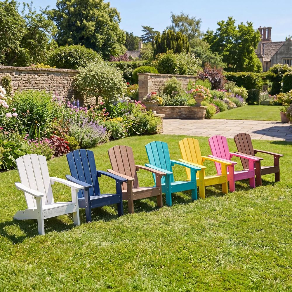 Kids Adirondack Chair, All-Wea - مراجعة Kids Outdoor Adirondack Chair وسعره