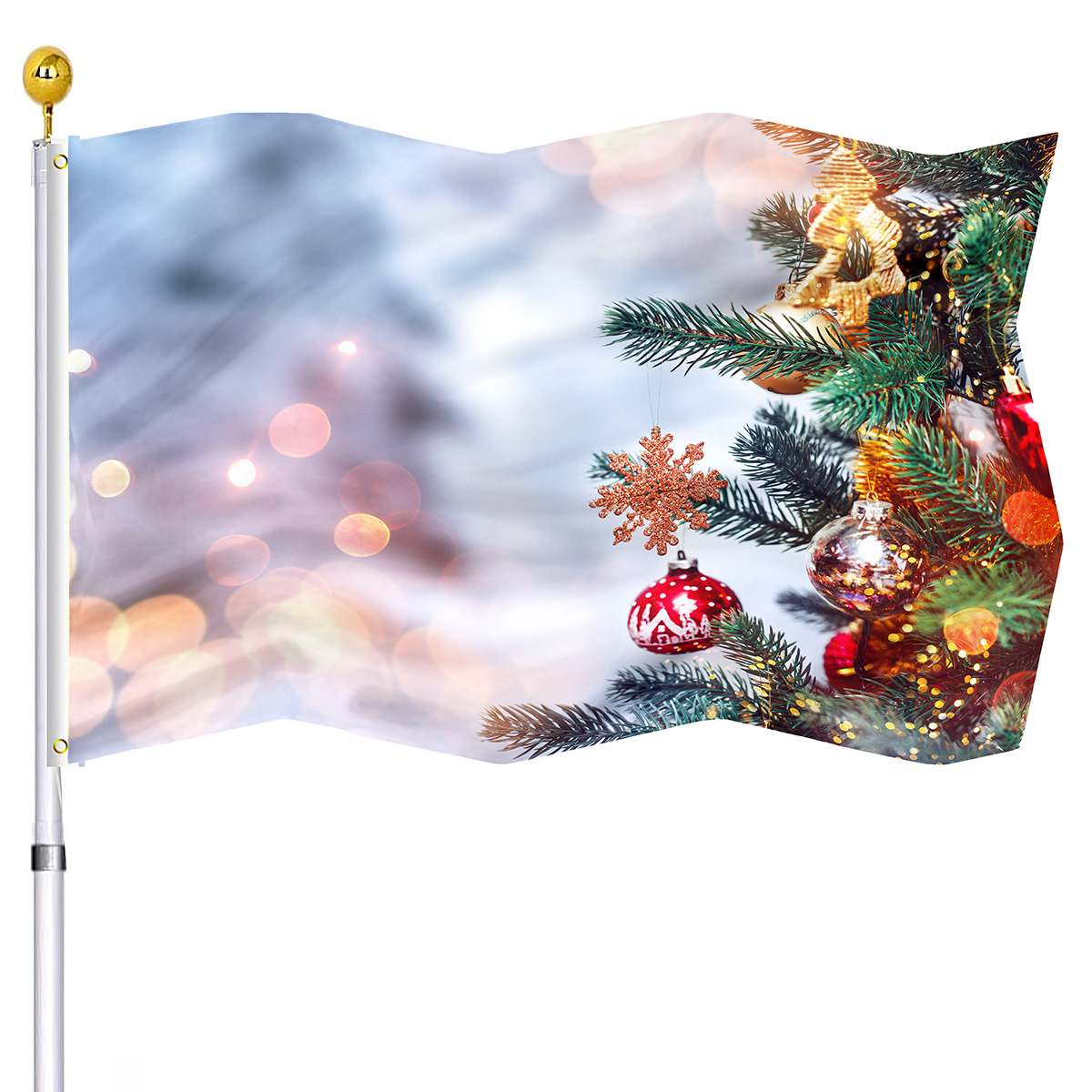 Christmas Flag Xmas Tree and S - مراجعة Kids Outdoor Treehouse وسعره