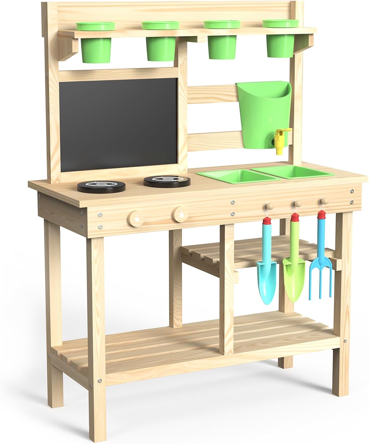 Cedar Wood Outdoor Play Kitche - مراجعة Kids Outdoor Chalkboard وسعره