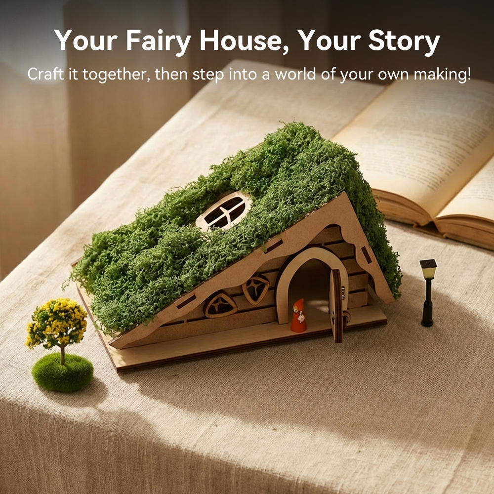 Wooden Fairy House Assembly Ki - مراجعة Kids Outdoor Fairy Garden وسعره