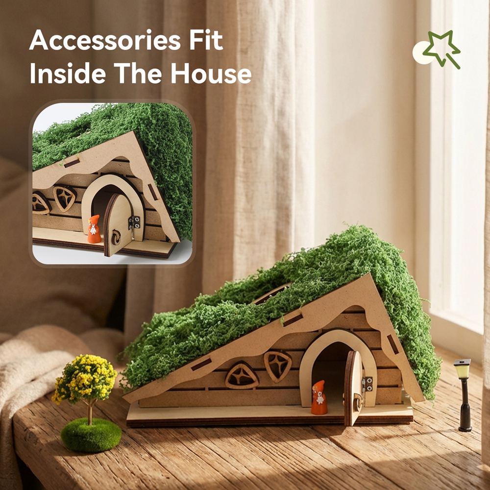 Wooden Fairy House Assembly Ki - مراجعة Kids Outdoor Fairy Garden وسعره