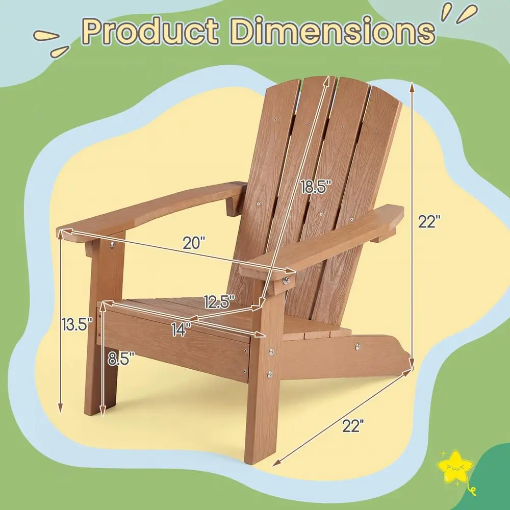 Kids Adirondack Chair, AllWeat - مراجعة Kids Outdoor Adirondack Chair وسعره
