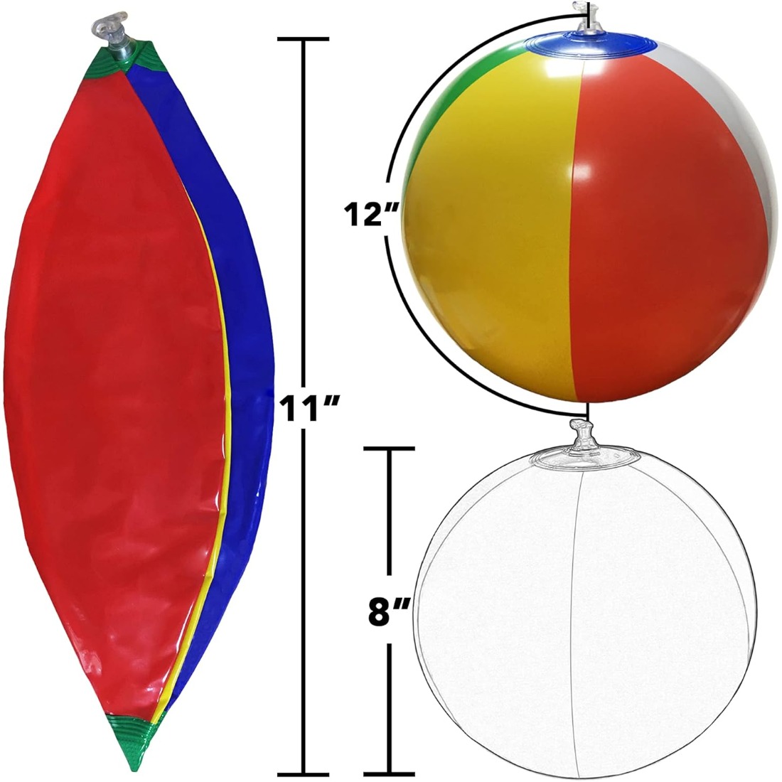 5 Pack Bulk Rainbow Inflatable - مراجعة Outdoor Games For Kids وسعره