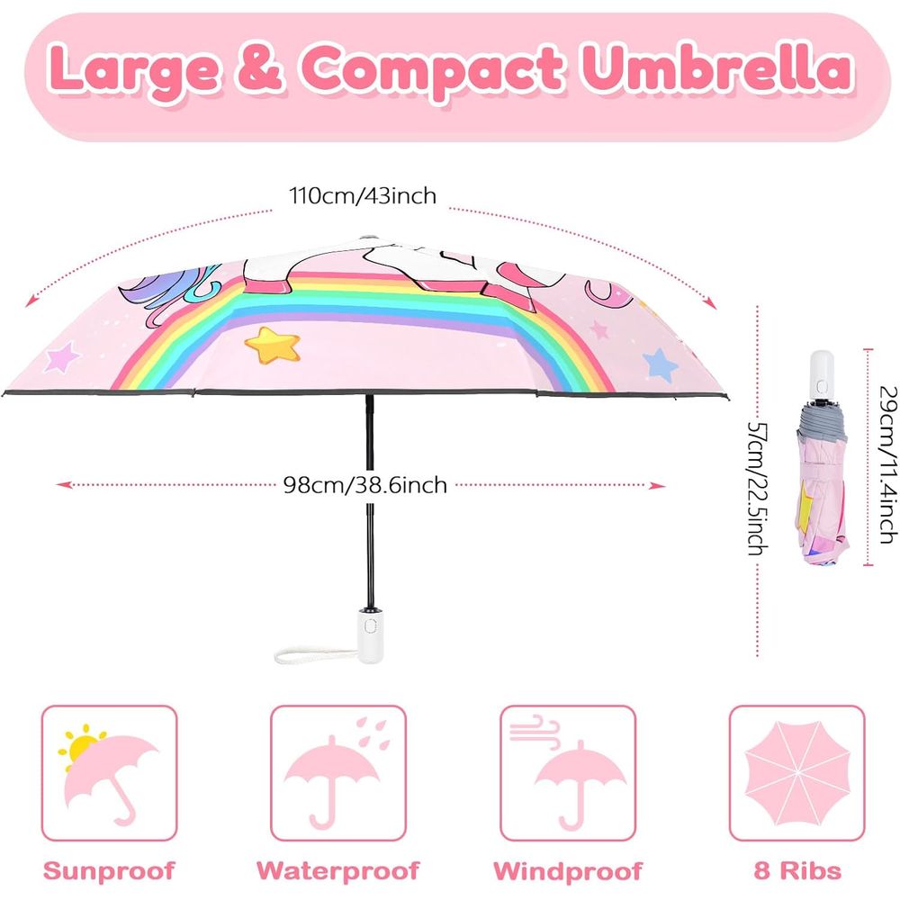 UV-Resistant Compact Kids Umbr - مراجعة Kids Outdoor Umbrella وسعره