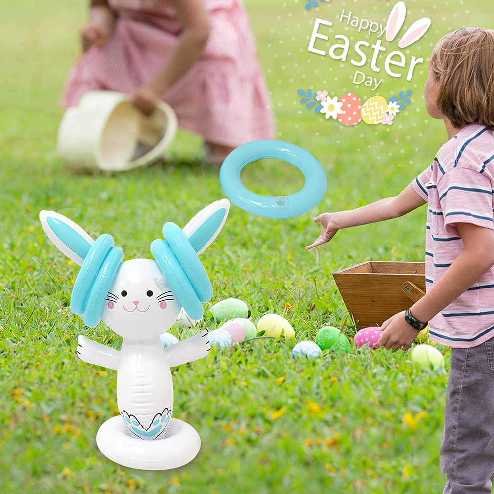 Easter Inflatable Bunny Ring T - مراجعة Outdoor Games For Kids وسعره