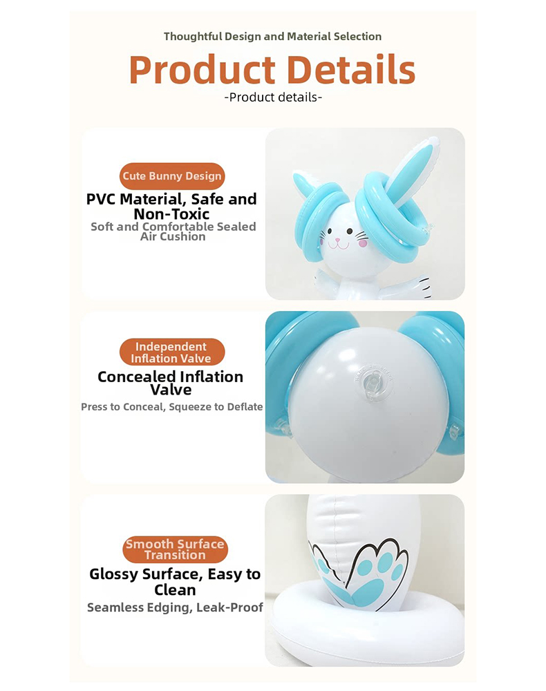 Easter Inflatable Bunny Ring T - مراجعة Outdoor Games For Kids وسعره