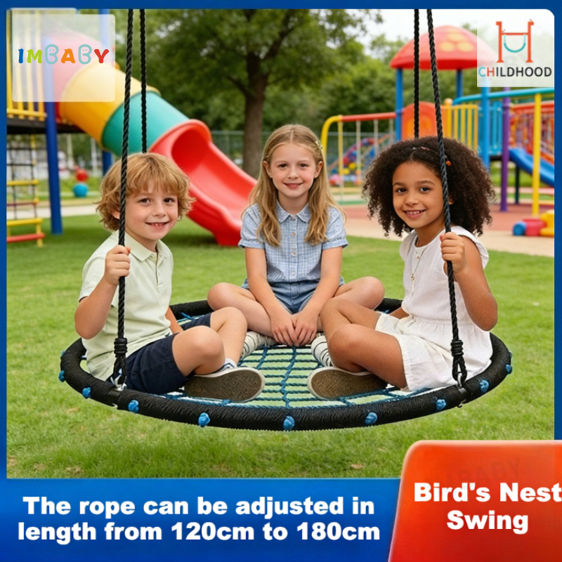 IMBABY 100cm Round Net Nest Sw - مراجعة Kids Outdoor Nest Swing وسعره
