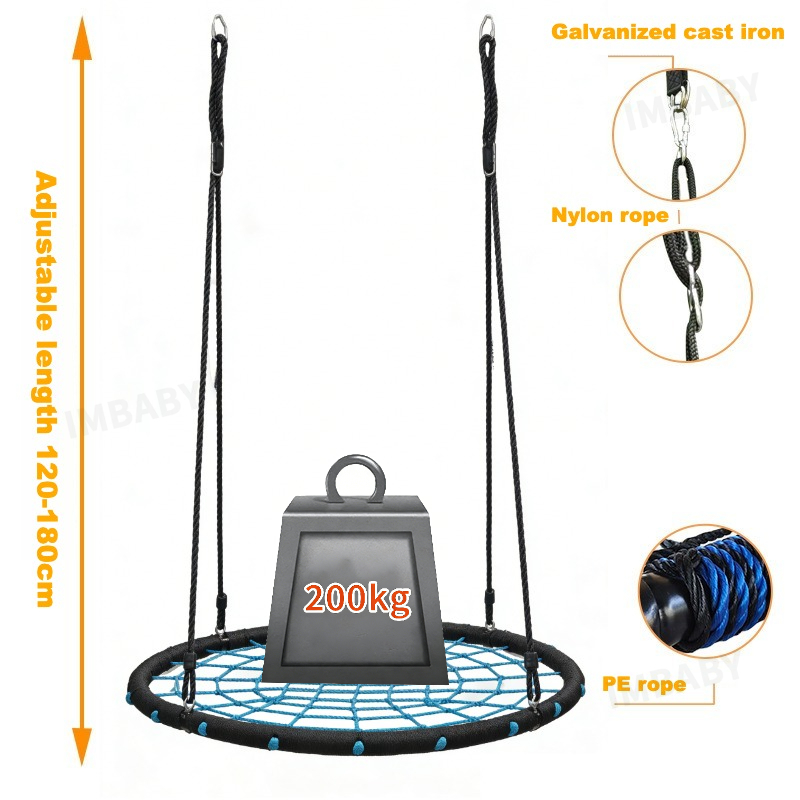 IMBABY 100cm Round Net Nest Sw - مراجعة Kids Outdoor Nest Swing وسعره