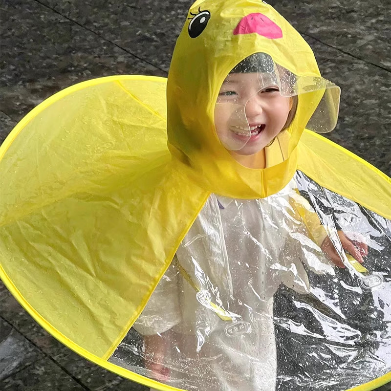 Kids UFO Raincoat Duck Hooded  - مراجعة Kids Outdoor Umbrella وسعره