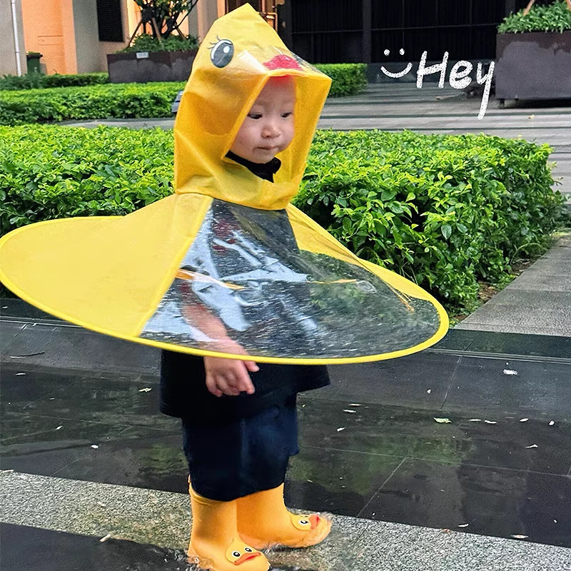 Kids UFO Raincoat Duck Hooded  - مراجعة Kids Outdoor Umbrella وسعره