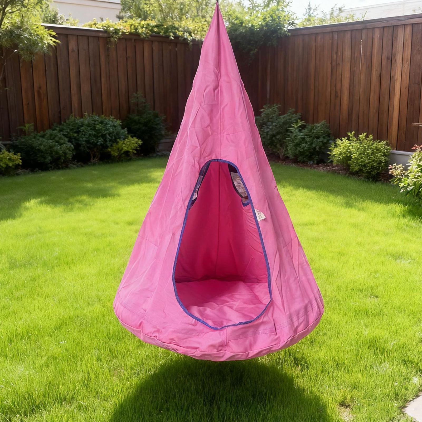 Kids Pod Swing Seat With Cushi - مراجعة Kids Outdoor Nest Swing وسعره