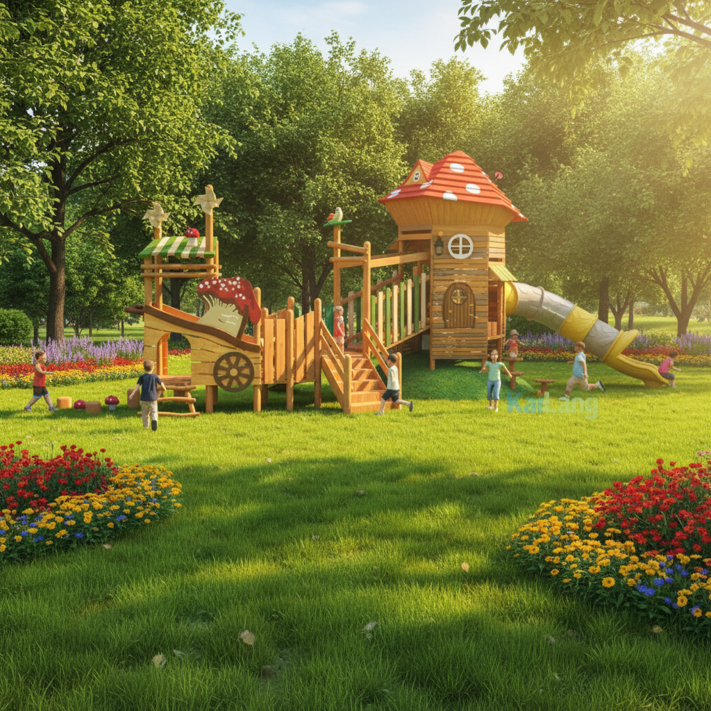 Forest Mushroom House Shape Wo - مراجعة Outdoor Children'S Park وسعره