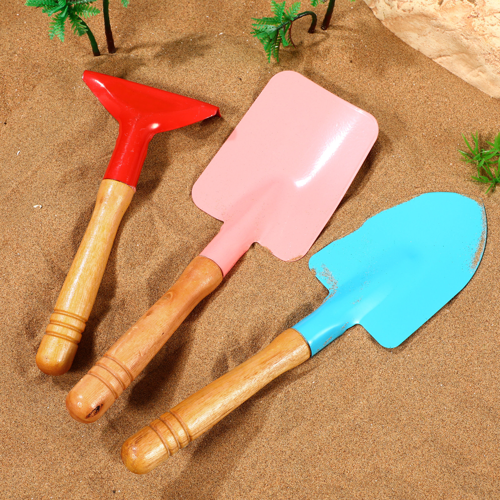 3Pcs Beach Sandbox Set Metal G - مراجعة Kids Outdoor Garden Set وسعره