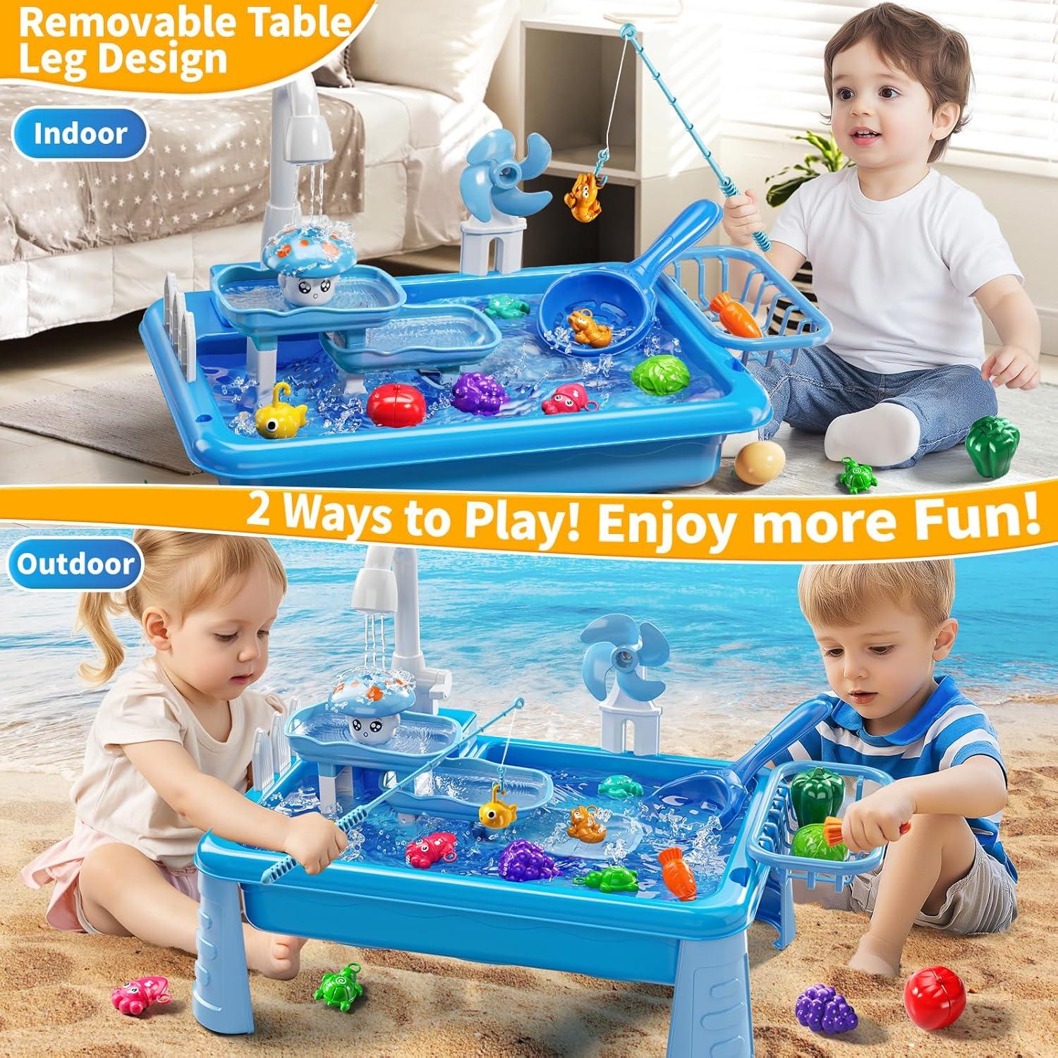 Water Table Play Sink Toy for  - مراجعة Kids Outdoor Water Table وسعره