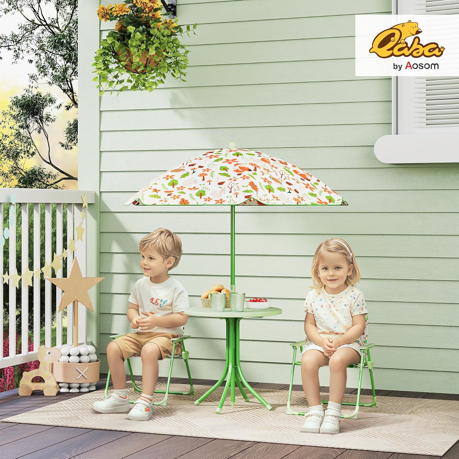 Kids Picnic Table Chair Set Fo - مراجعة Kids Outdoor Umbrella وسعره