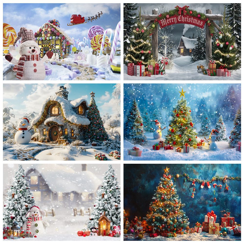 Winter Christmas Backdrop Outd - مراجعة Kids Outdoor Treehouse وسعره