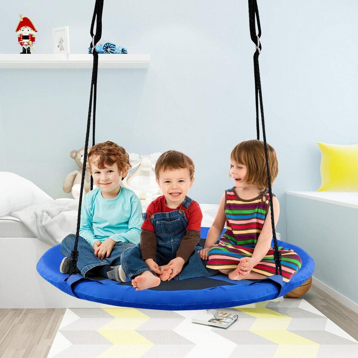 2 in 1 Kids Detachable Hanging - مراجعة Kids Outdoor Nest Swing وسعره