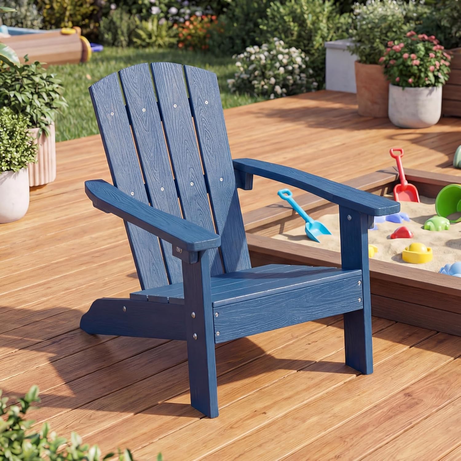 Kids All-Weather HIPS Adironda - مراجعة Kids Outdoor Adirondack Chair وسعره