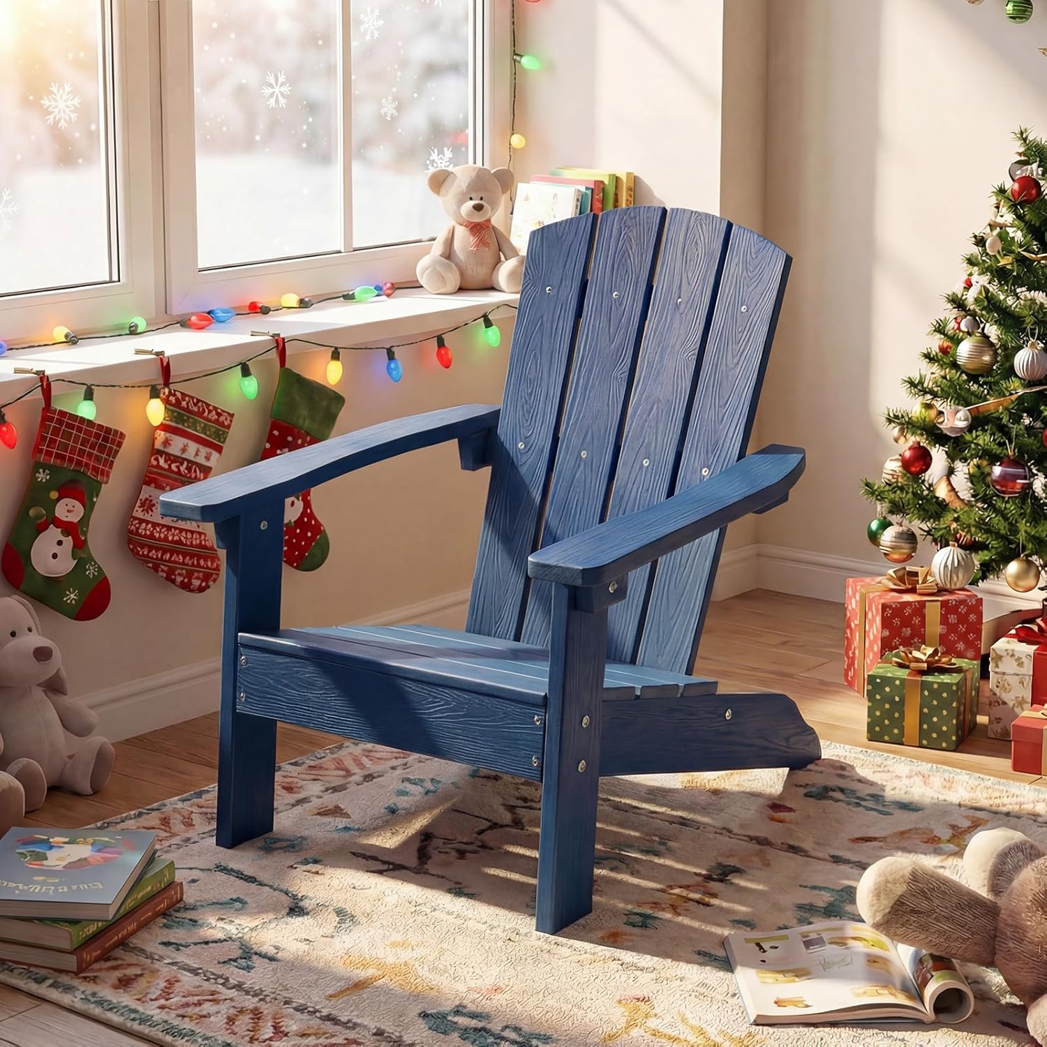 Kids All-Weather HIPS Adironda - مراجعة Kids Outdoor Adirondack Chair وسعره