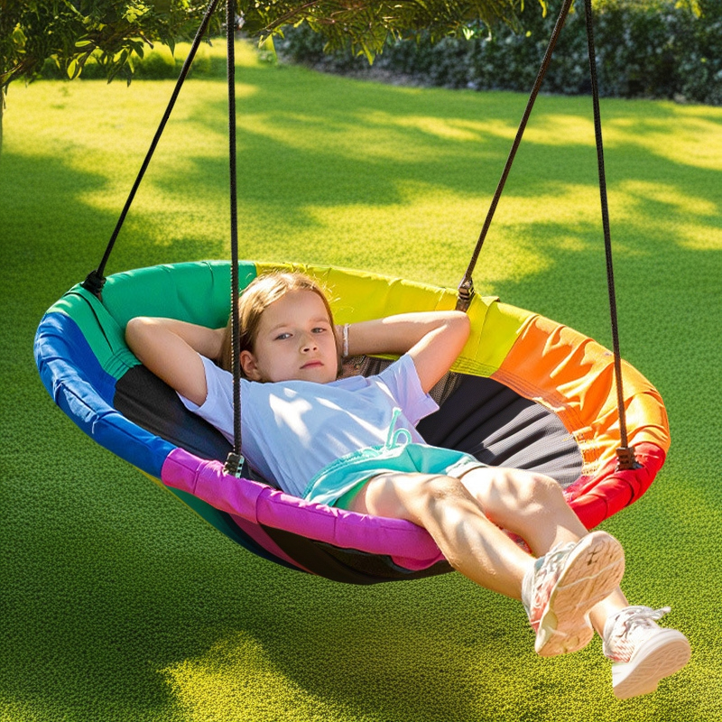 Kids Saucer Swing Outdoor Roun - مراجعة Kids Outdoor Nest Swing وسعره
