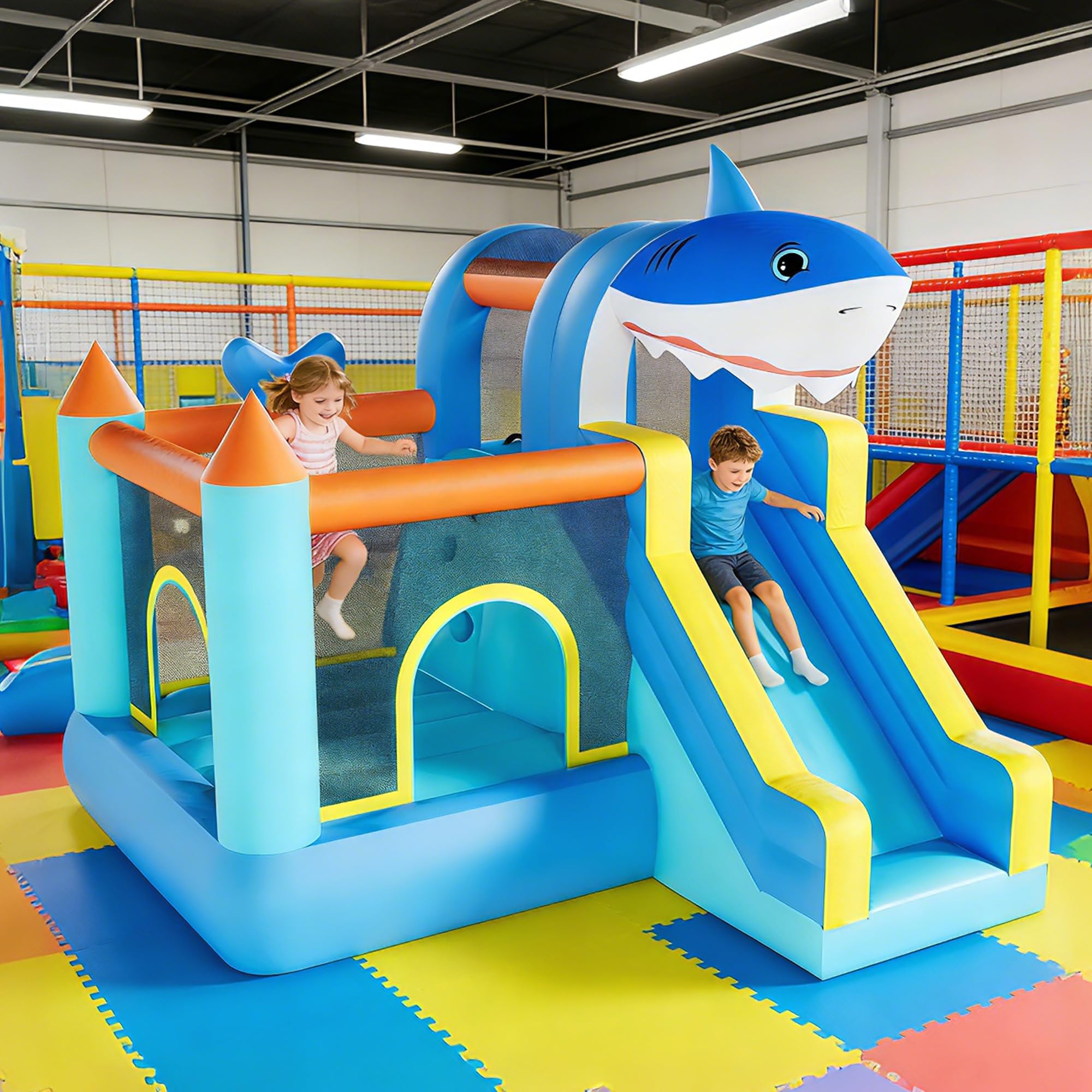 Inflatable Bounce House With S - مراجعة Kids Outdoor Climbing Wall وسعره