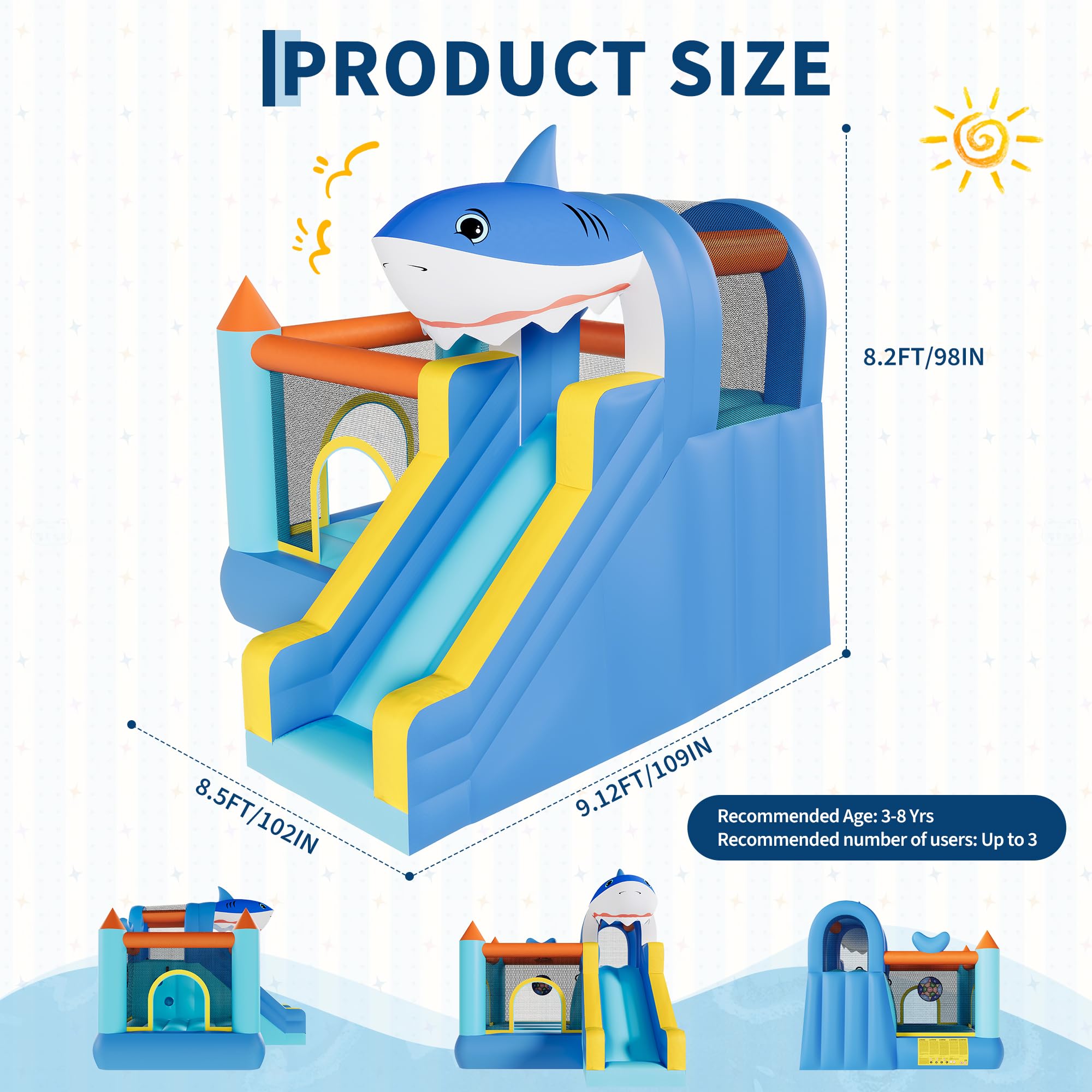 Inflatable Bounce House With S - مراجعة Kids Outdoor Climbing Wall وسعره