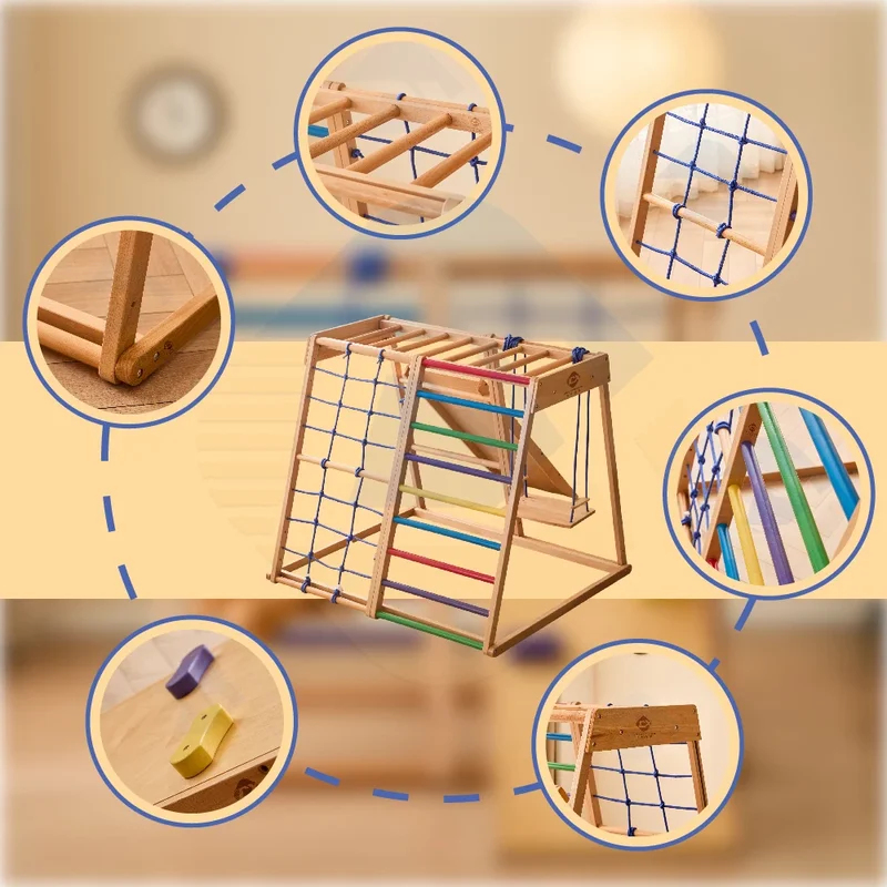 Wooden Climbing Frame Indoor P - مراجعة Kids Outdoor Climbing Frame وسعره