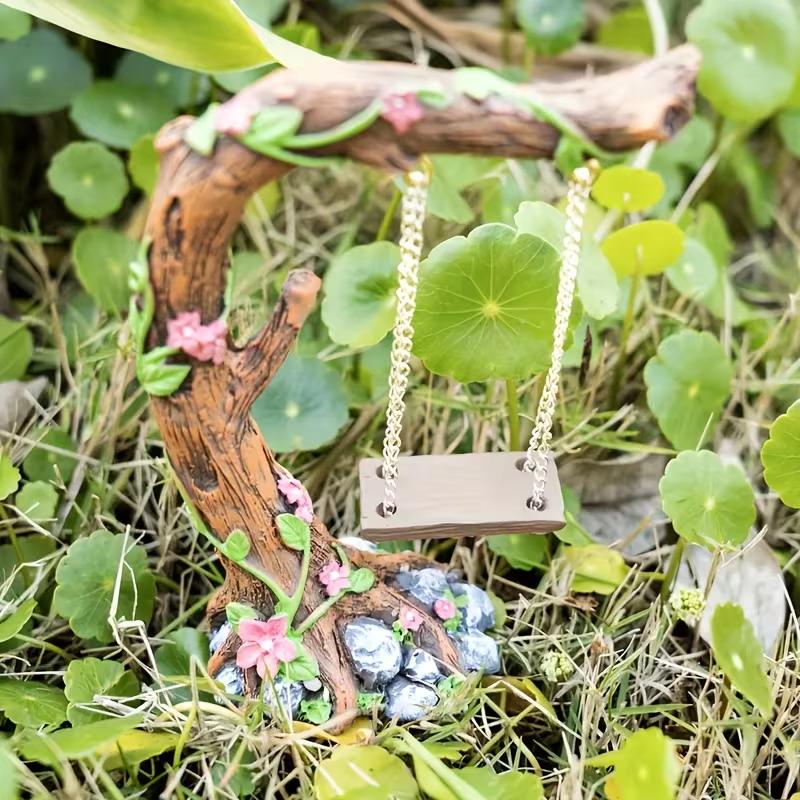 Miniature Fairy Garden Swing S - مراجعة Kids Outdoor Fairy Garden وسعره