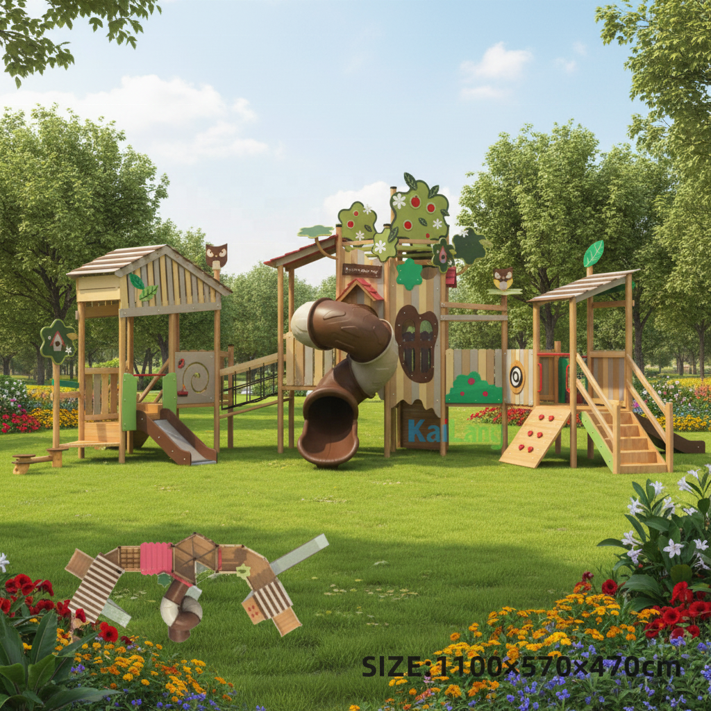 Forest Garden Wooden Amusement - مراجعة Outdoor Children'S Park وسعره